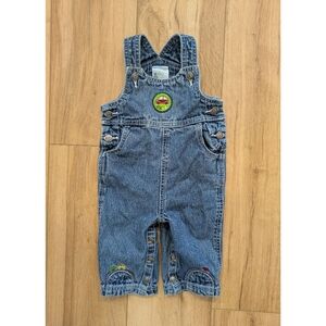 Vintage Cherokee Baby Car Embroidered Denim Overalls